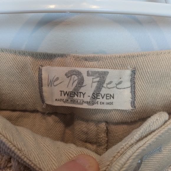 FREE PEOPLE Crochet Zuri Mom Jeans Boho Size 27 100% Cotton Crochet Floral - Picture 9 of 16